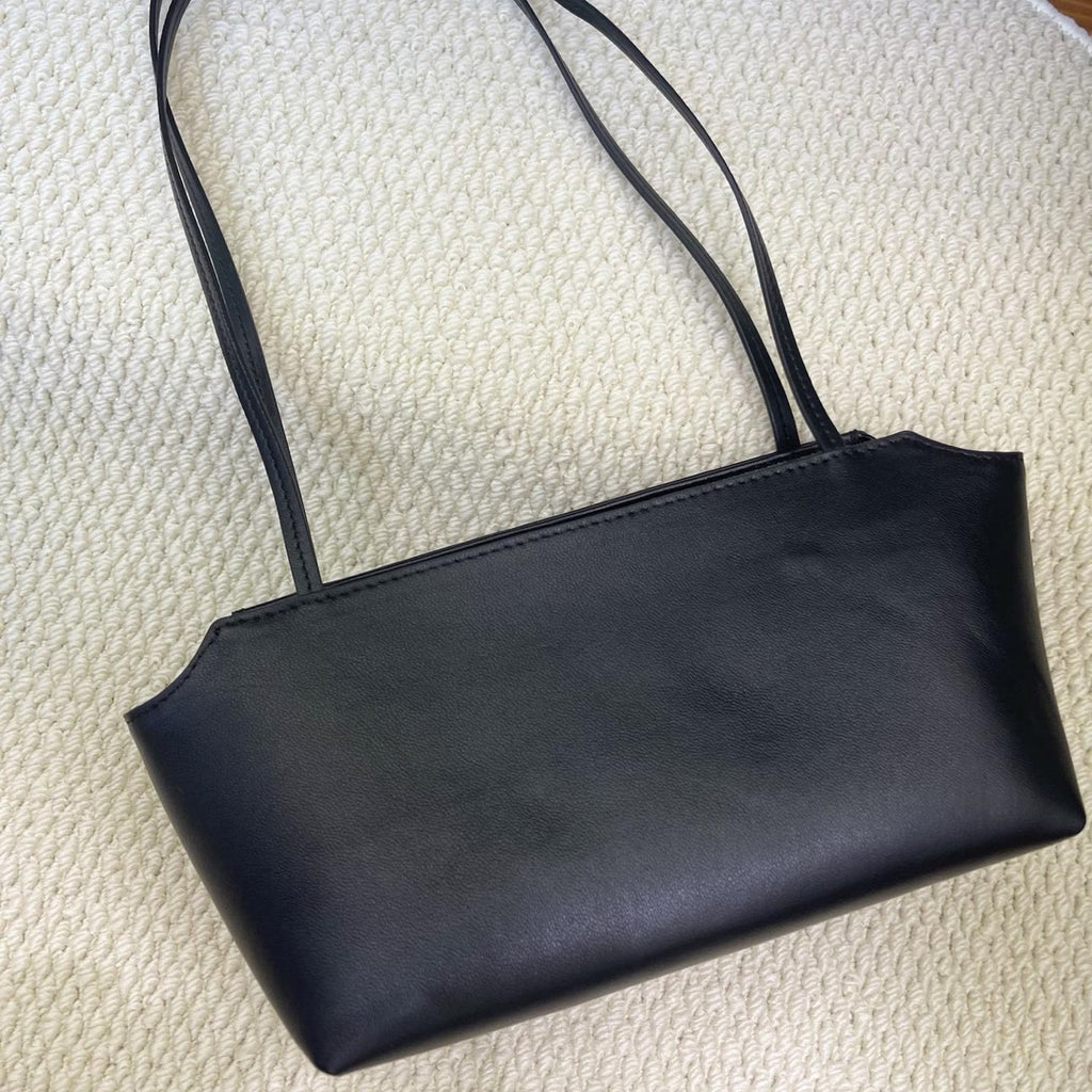 Minimalist Smooth Thin Strap Small Leather Shoulder Crossbody Bag