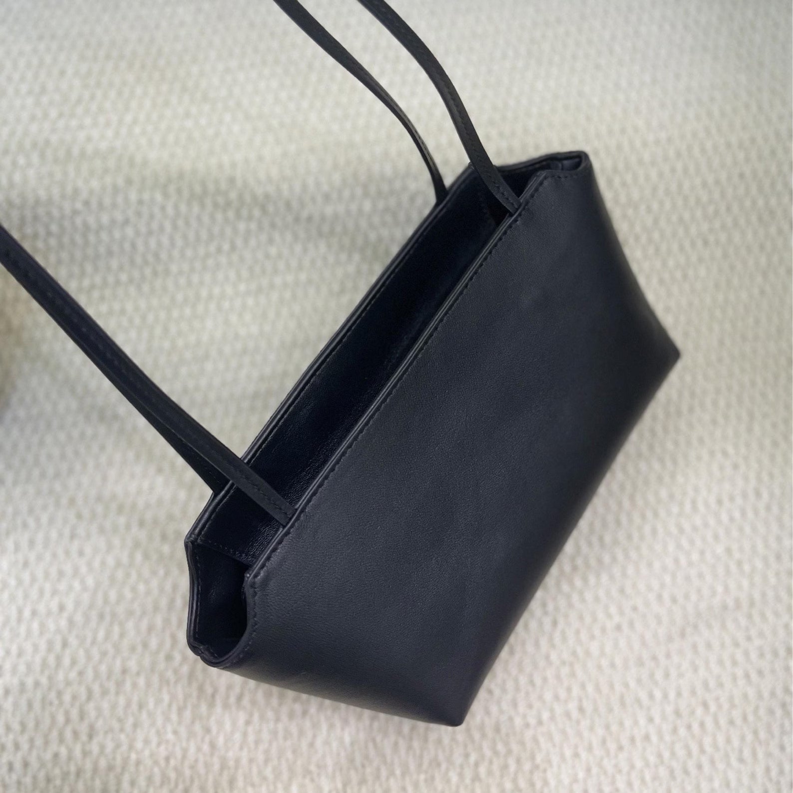 Minimalist Smooth Thin Strap Small Leather Shoulder Crossbody Bag