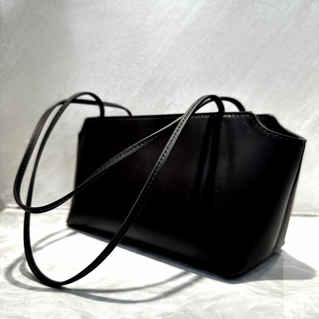 Minimalist Smooth Leather Thin Strap Small Shoulder Tote Bag