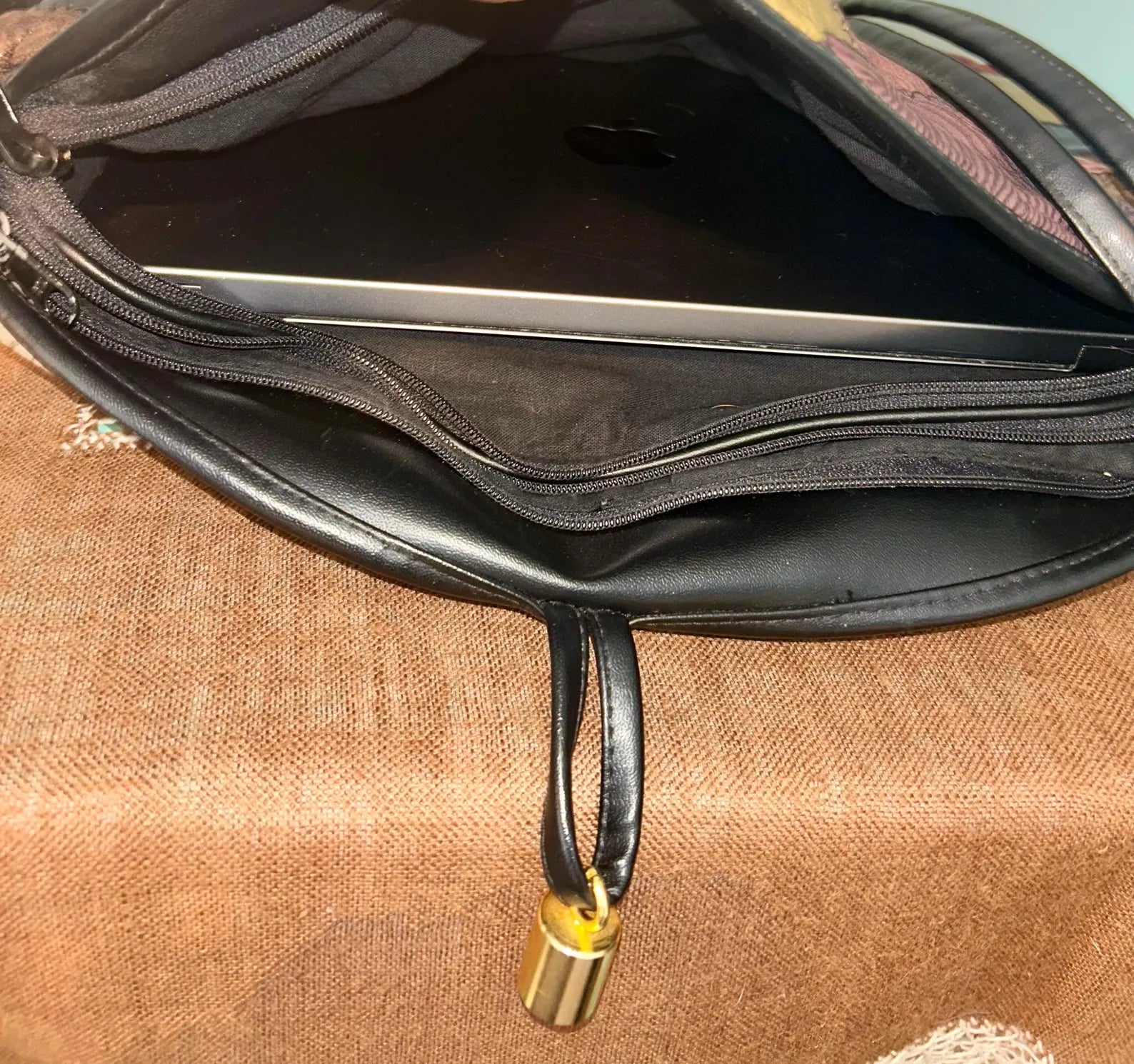 Vintage Multicolor Patchwork Leather Slouchy Large Shoulder Hobo Bag