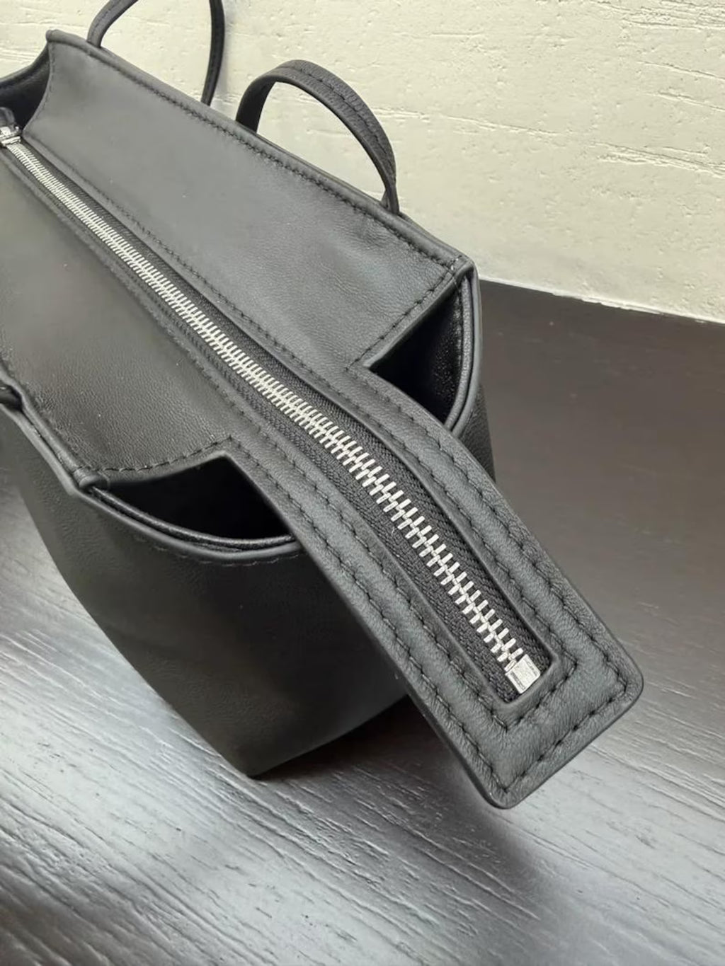Minimalist Smooth Leather Thin Strap Small Shoulder Tote Bag