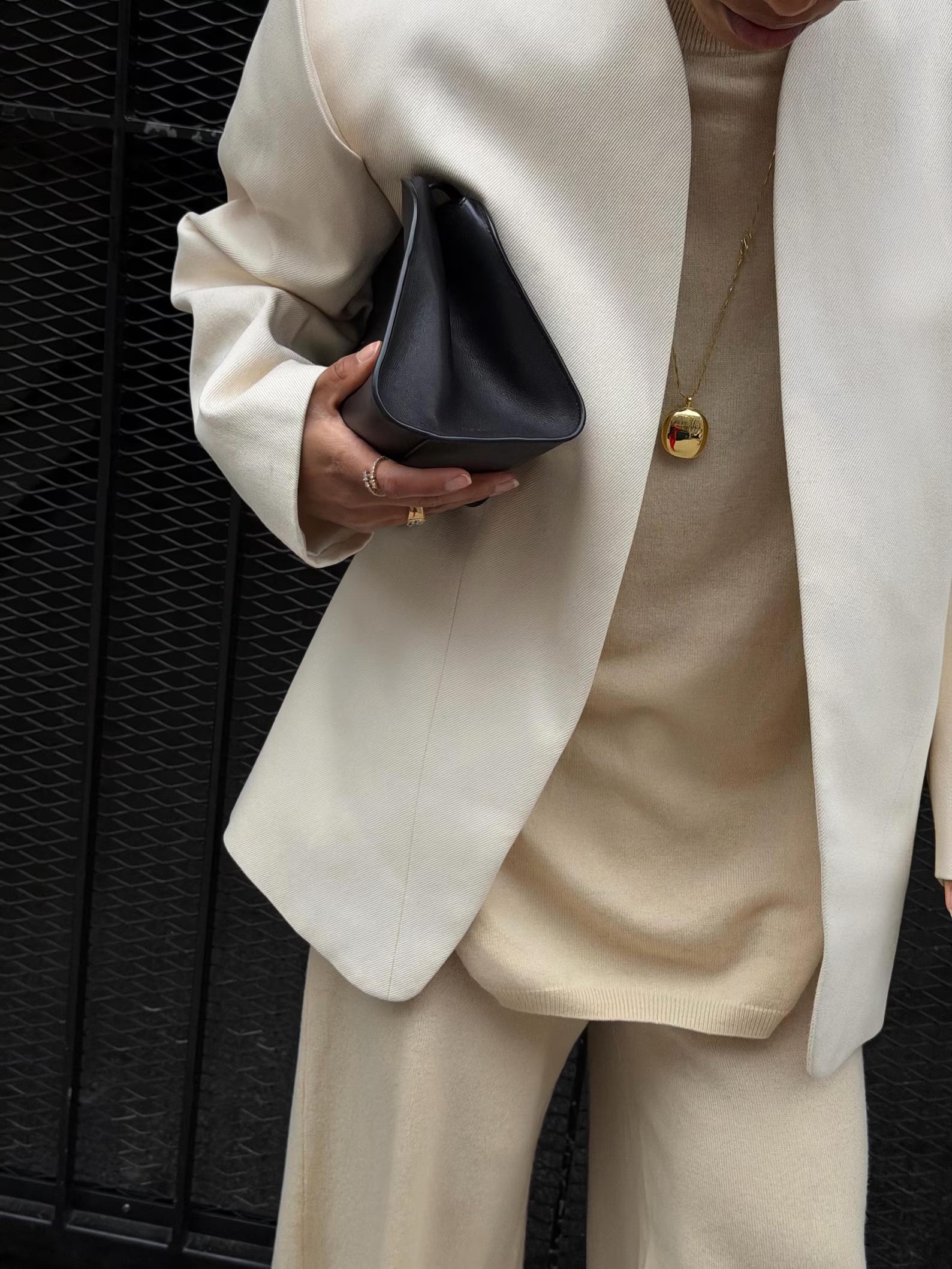 Minimalist Smooth Leather Convertible Clutch Shoulder Bag